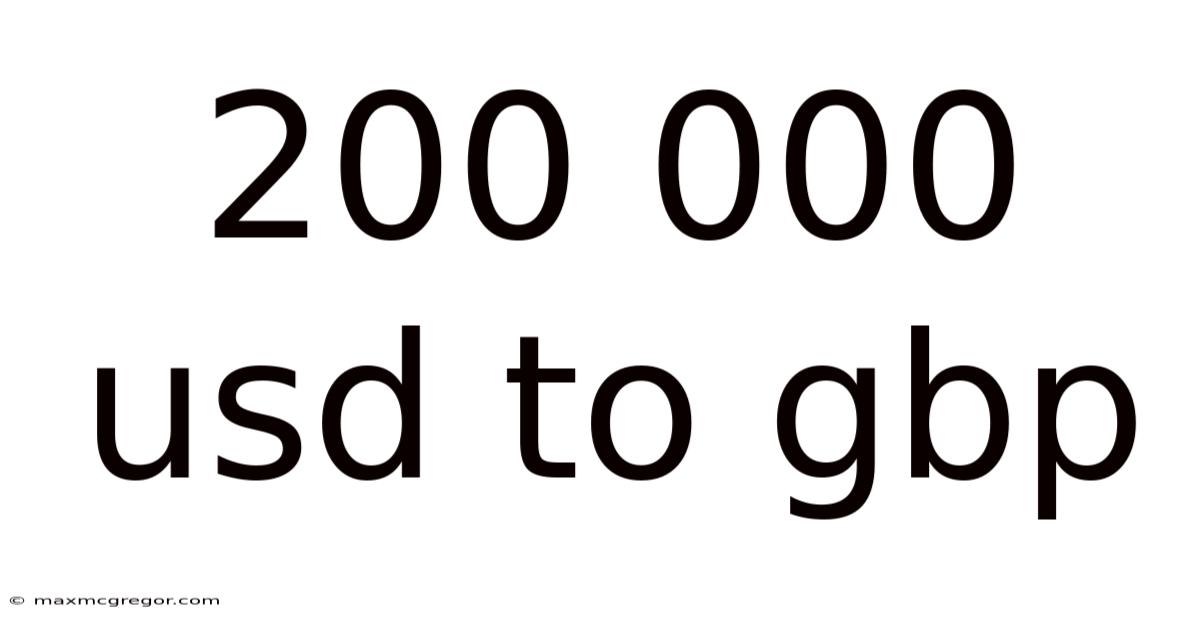 200 000 Usd To Gbp