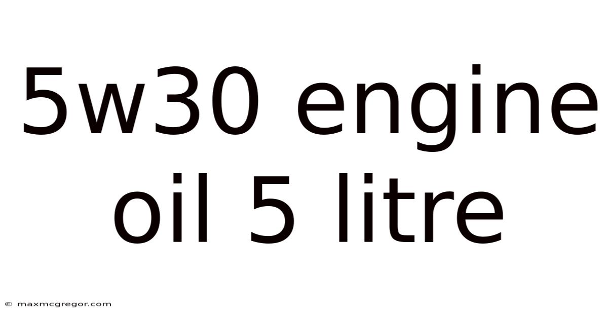 5w30 Engine Oil 5 Litre