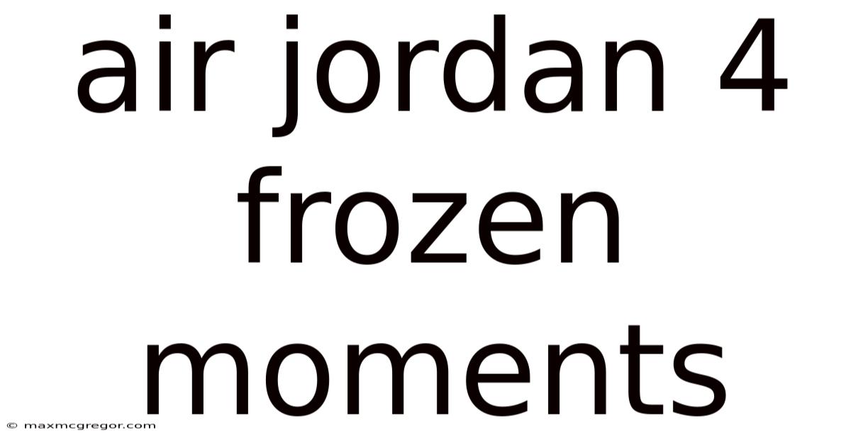 Air Jordan 4 Frozen Moments