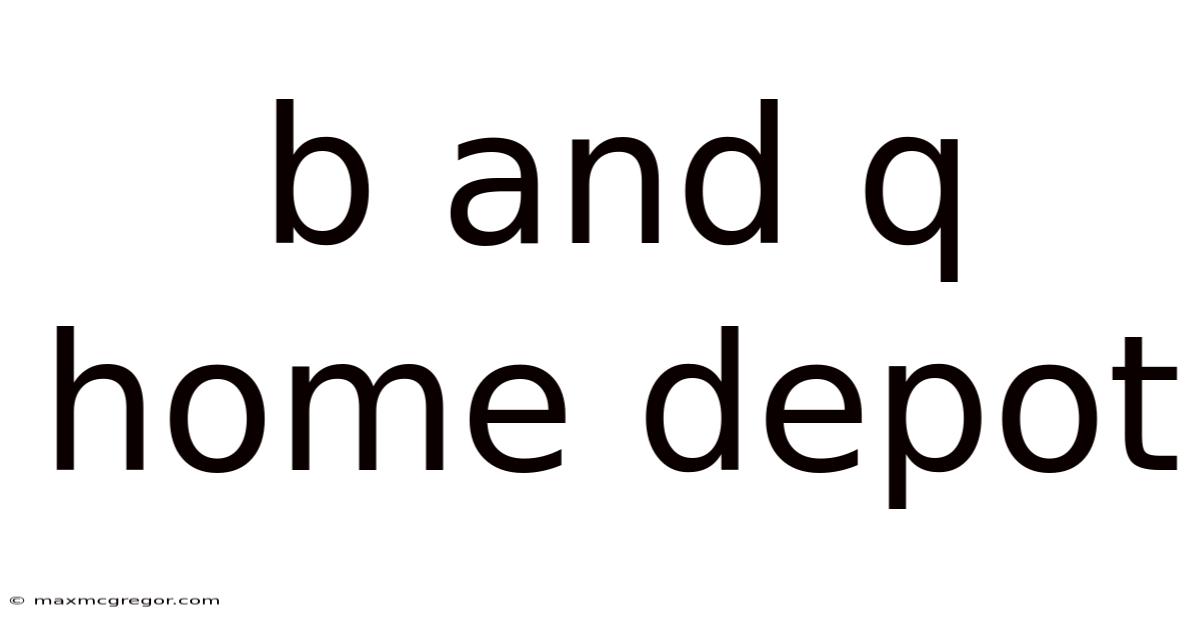 B And Q Home Depot