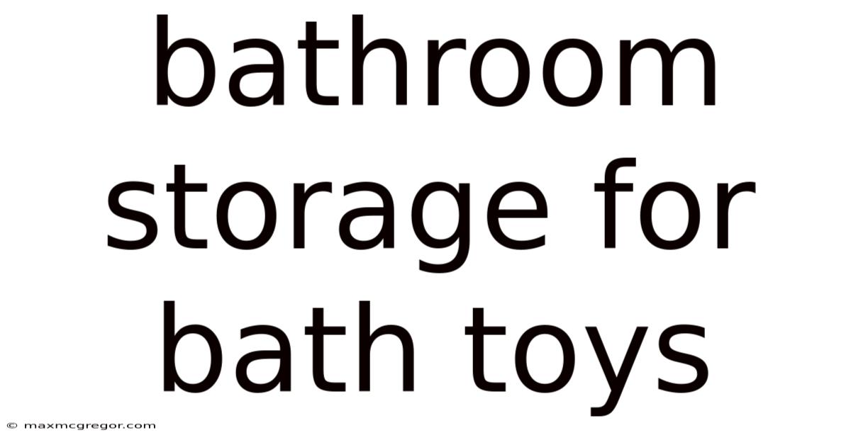 Bathroom Storage For Bath Toys