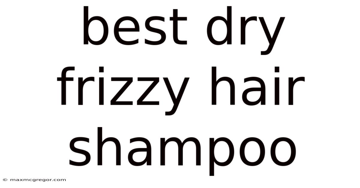 Best Dry Frizzy Hair Shampoo