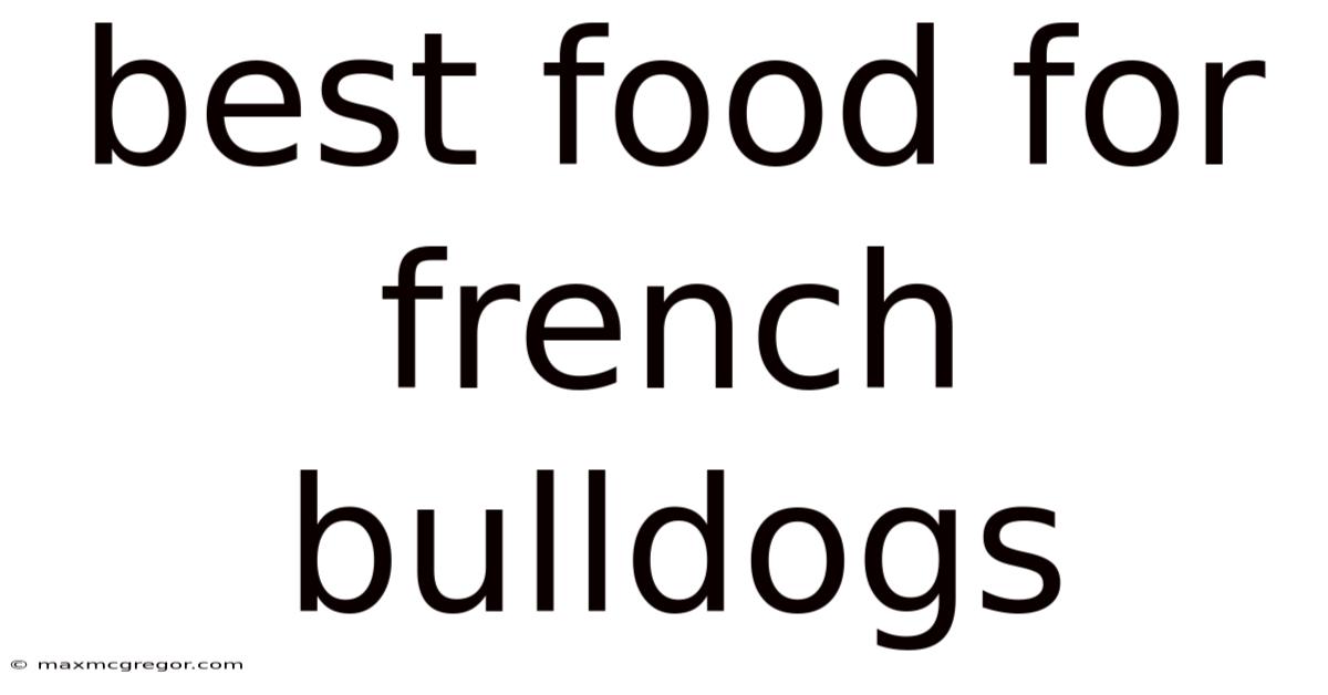 Best Food For French Bulldogs