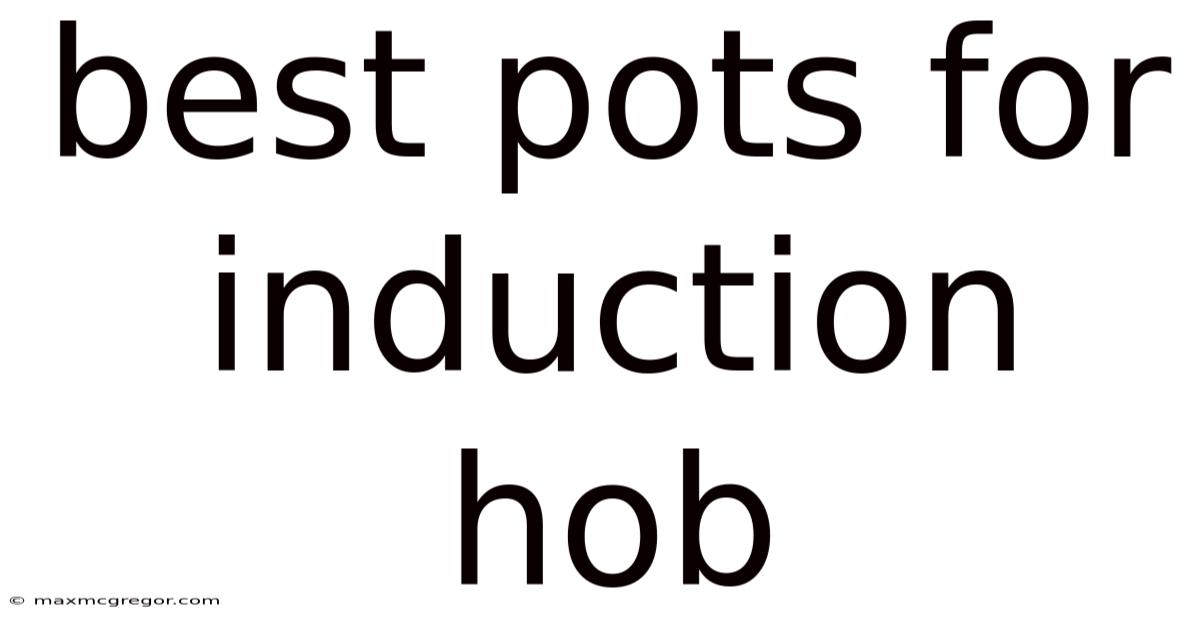 Best Pots For Induction Hob