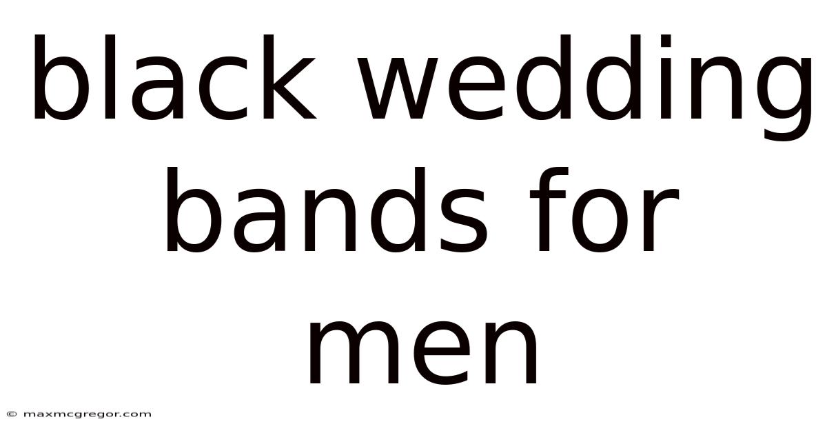 Black Wedding Bands For Men