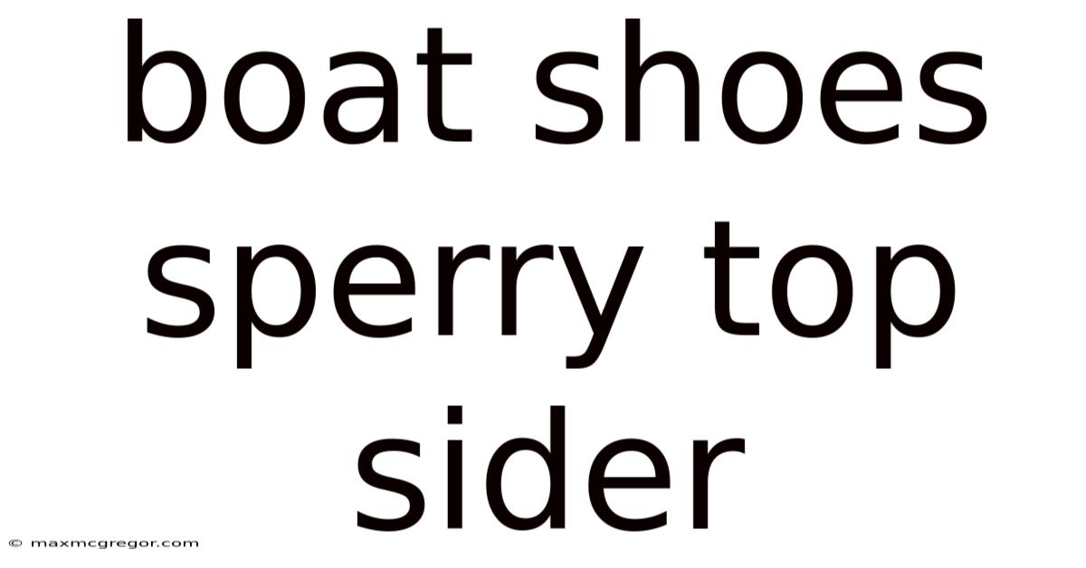 Boat Shoes Sperry Top Sider