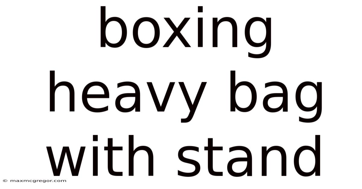 Boxing Heavy Bag With Stand