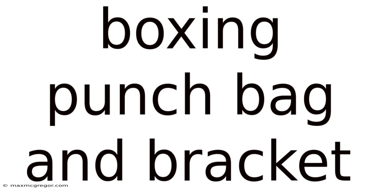 Boxing Punch Bag And Bracket