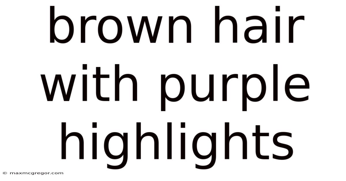 Brown Hair With Purple Highlights