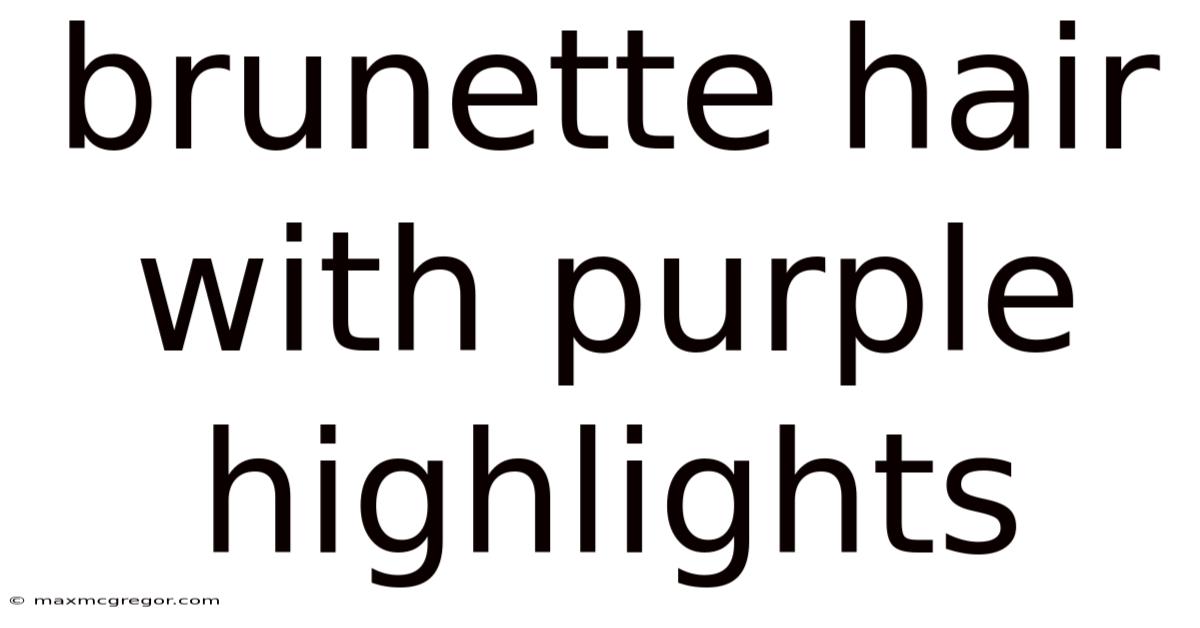 Brunette Hair With Purple Highlights
