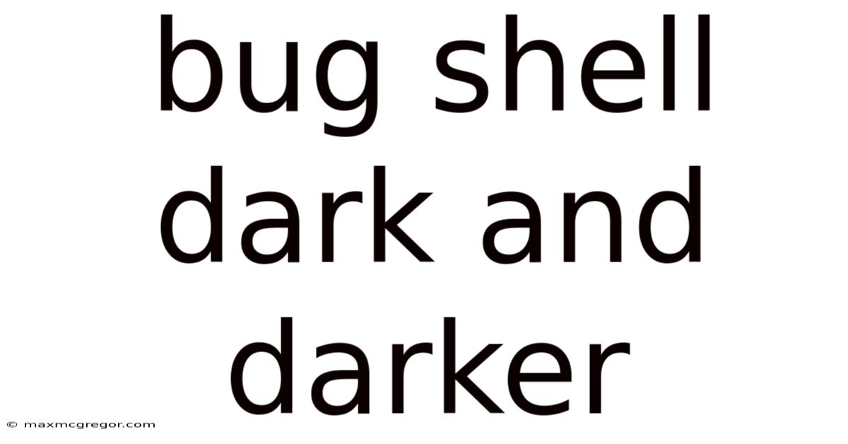 Bug Shell Dark And Darker