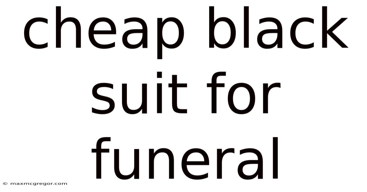 Cheap Black Suit For Funeral
