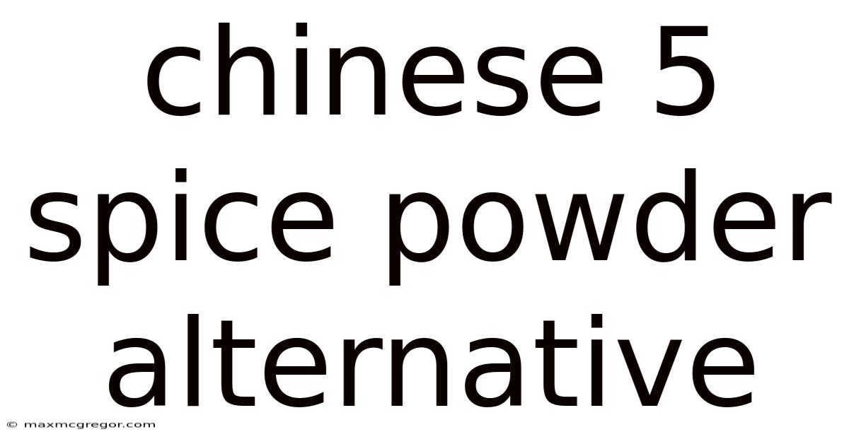 Chinese 5 Spice Powder Alternative