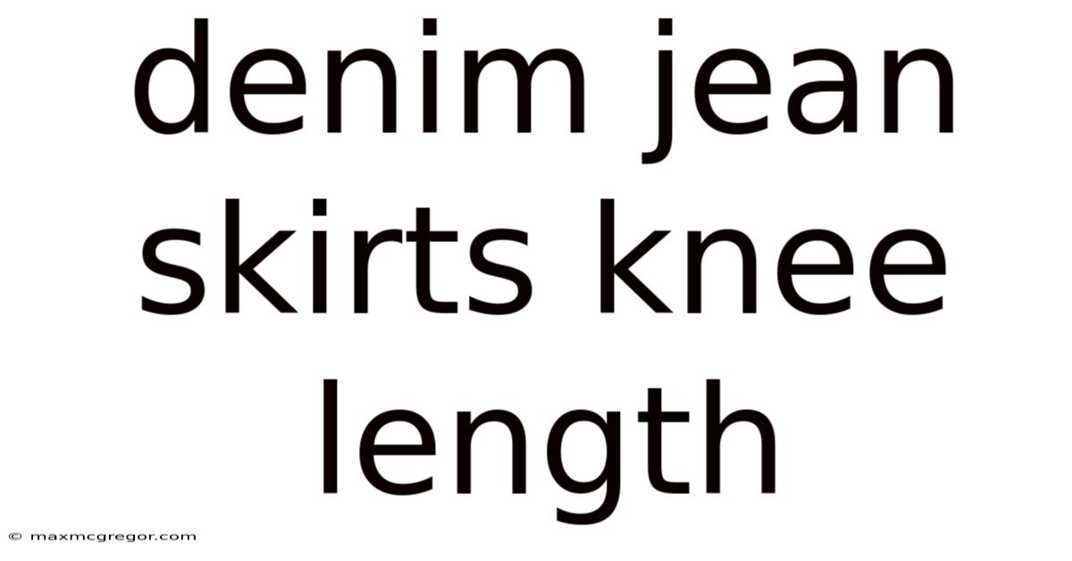 Denim Jean Skirts Knee Length