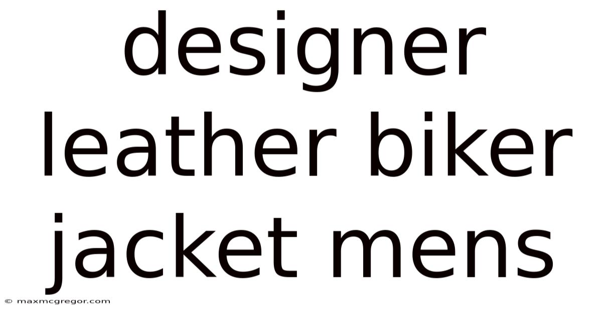 Designer Leather Biker Jacket Mens
