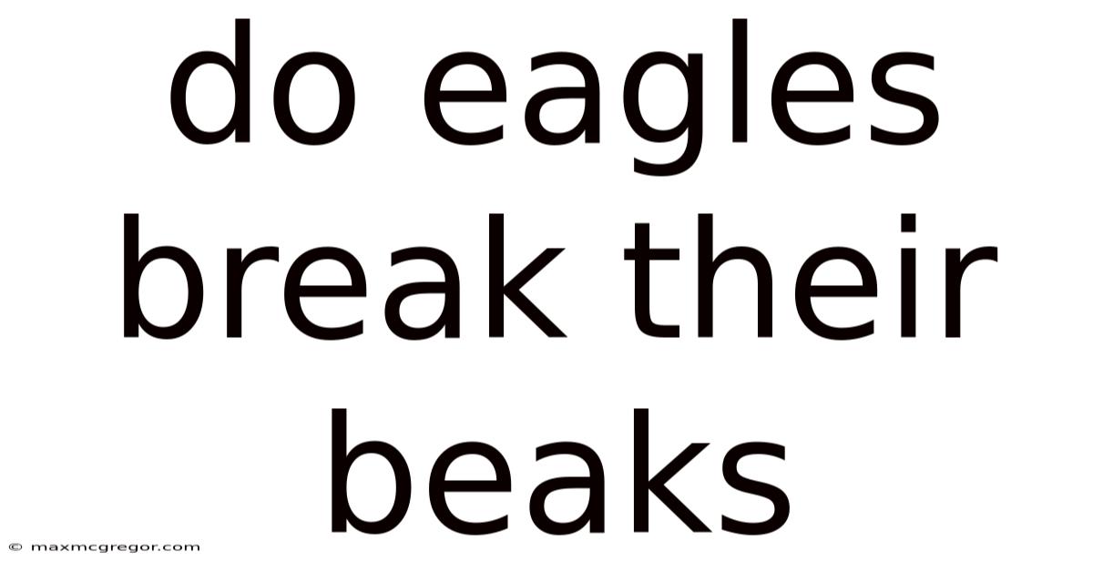 Do Eagles Break Their Beaks