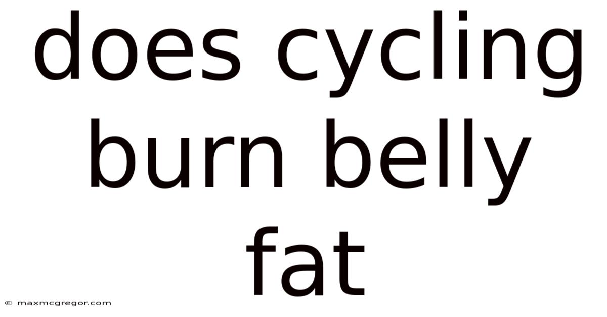 Does Cycling Burn Belly Fat