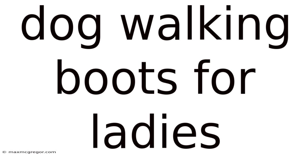 Dog Walking Boots For Ladies