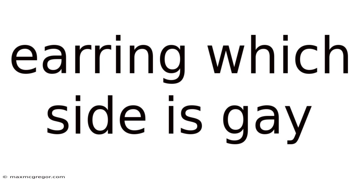 Earring Which Side Is Gay
