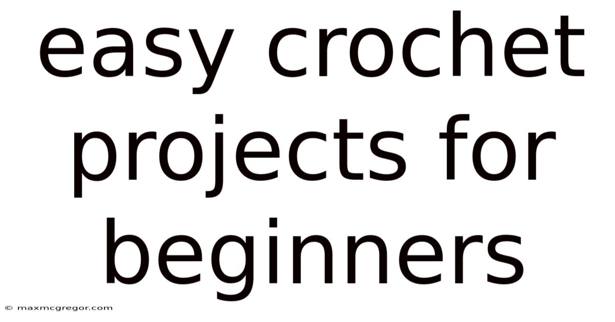 Easy Crochet Projects For Beginners