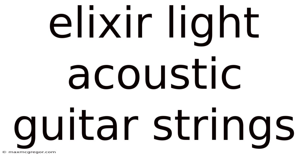 Elixir Light Acoustic Guitar Strings