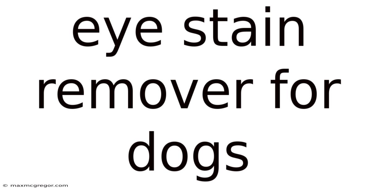 Eye Stain Remover For Dogs
