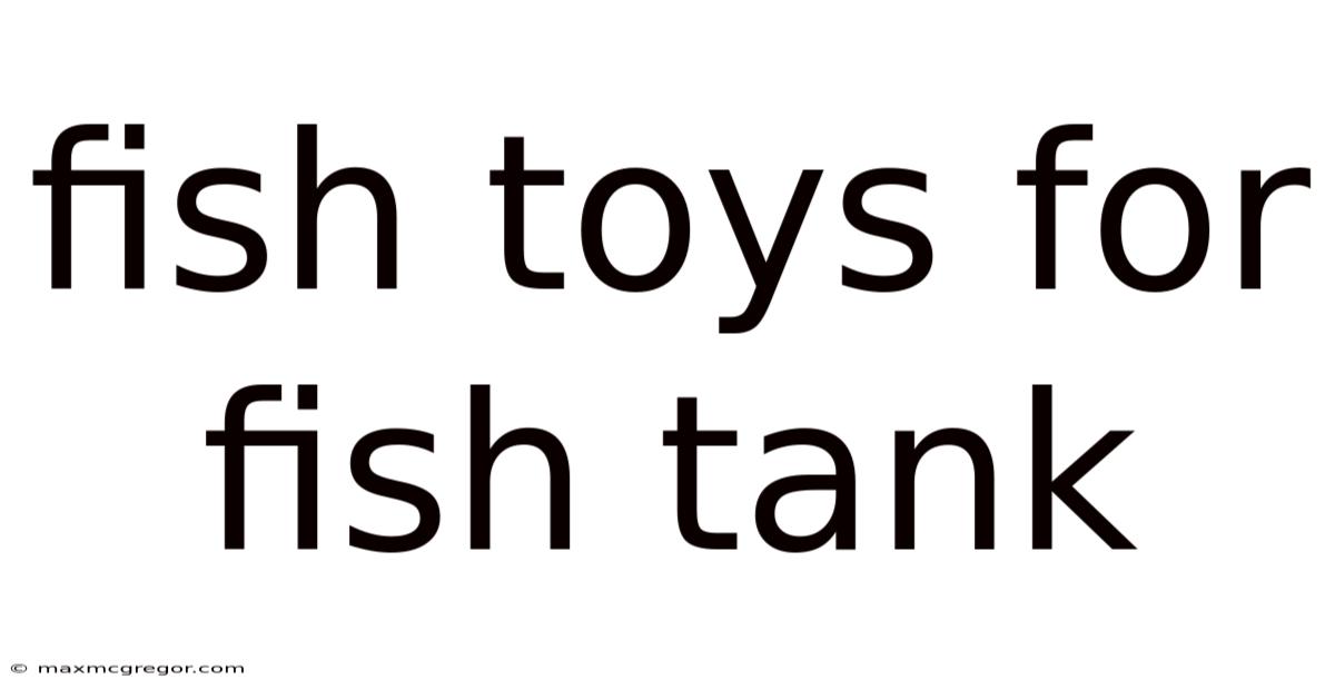 Fish Toys For Fish Tank