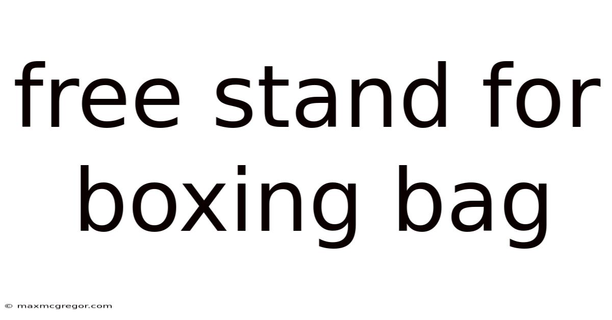 Free Stand For Boxing Bag