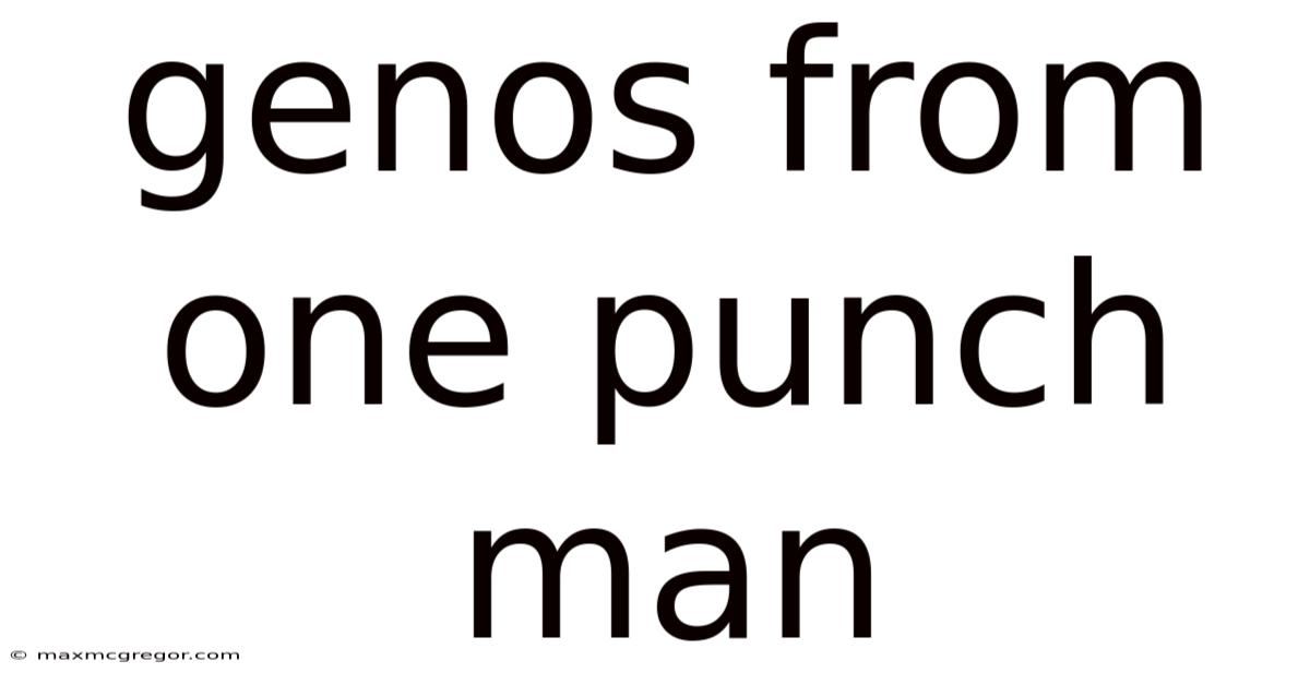 Genos From One Punch Man