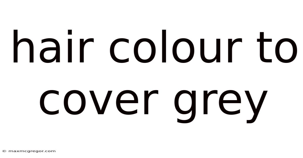 Hair Colour To Cover Grey