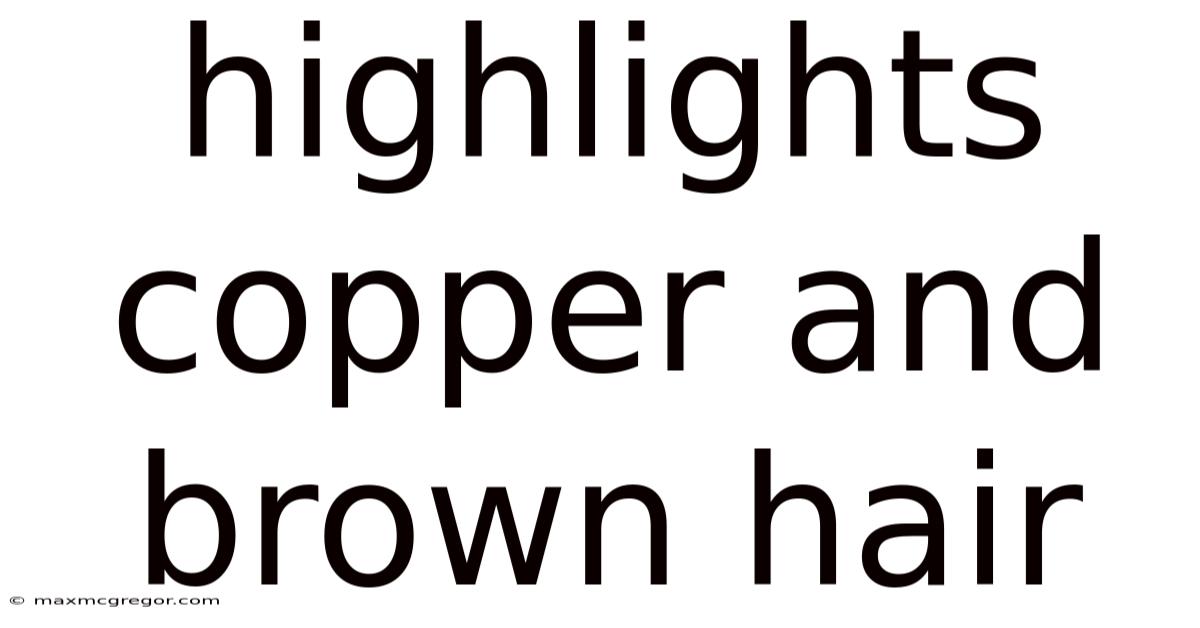 Highlights Copper And Brown Hair