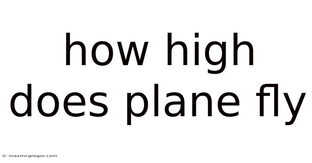 How High Does Plane Fly