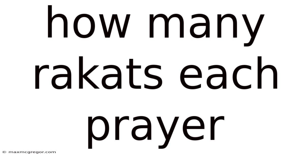 How Many Rakats Each Prayer