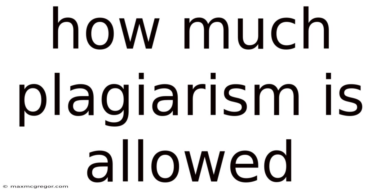 How Much Plagiarism Is Allowed
