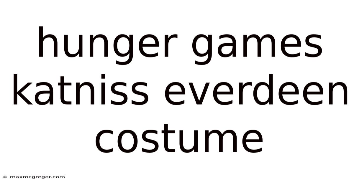 Hunger Games Katniss Everdeen Costume