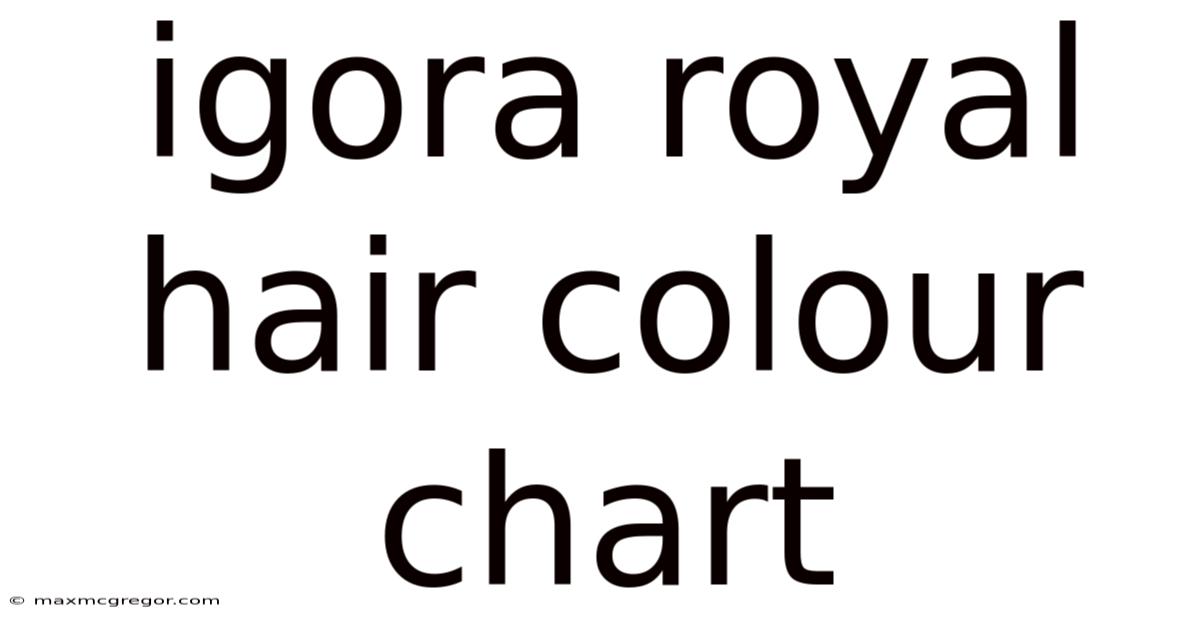 Igora Royal Hair Colour Chart