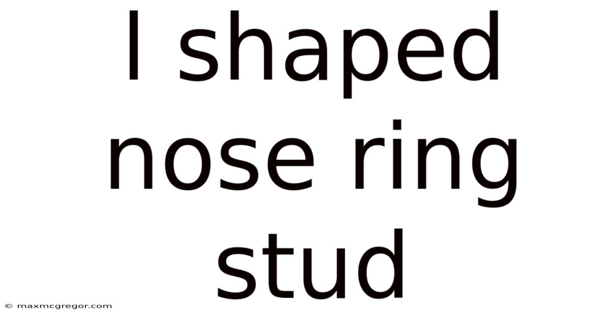 L Shaped Nose Ring Stud
