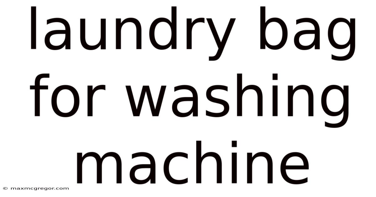 Laundry Bag For Washing Machine