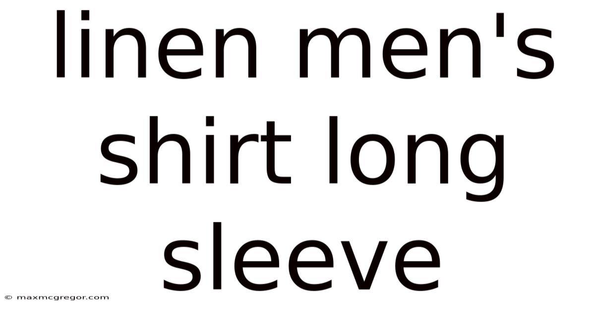 Linen Men's Shirt Long Sleeve