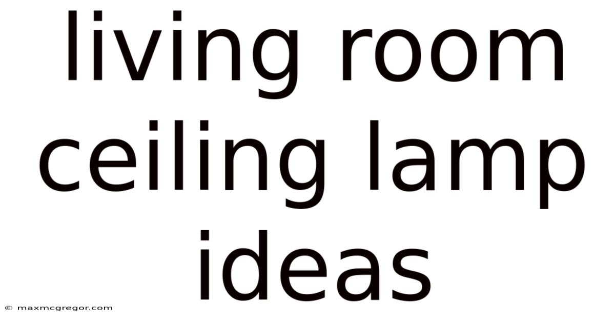 Living Room Ceiling Lamp Ideas