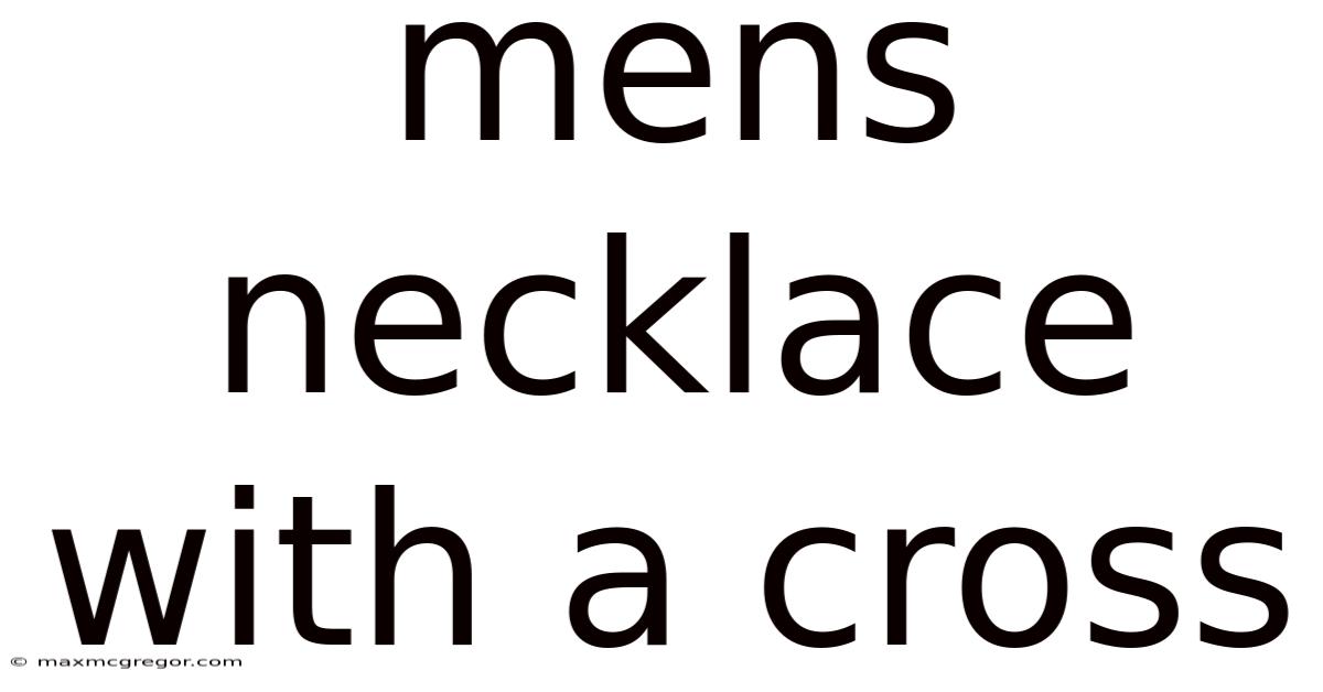 Mens Necklace With A Cross