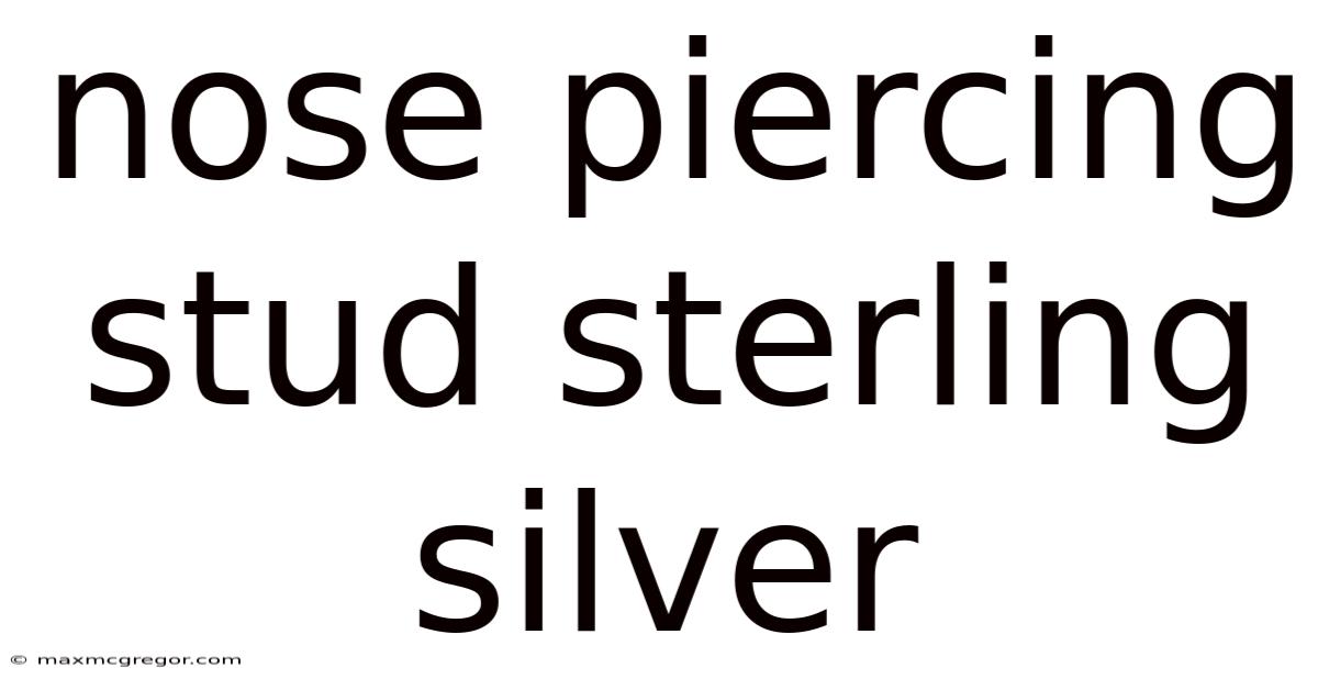 Nose Piercing Stud Sterling Silver