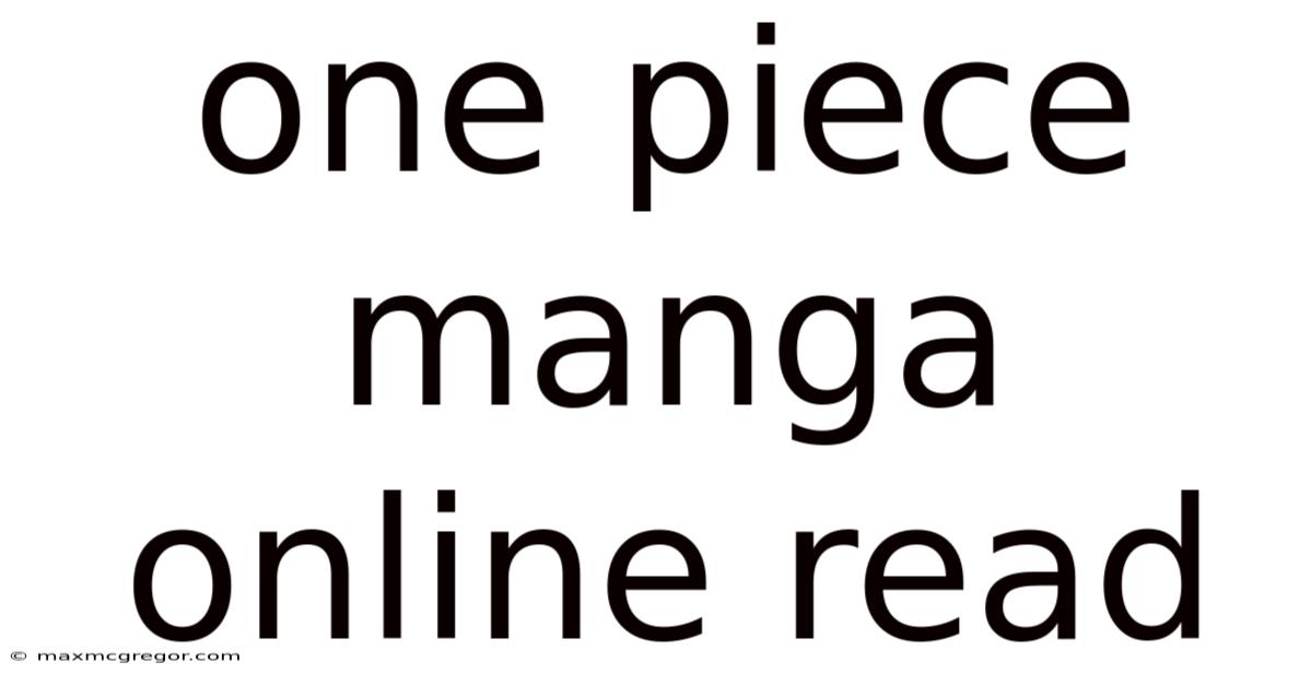 One Piece Manga Online Read