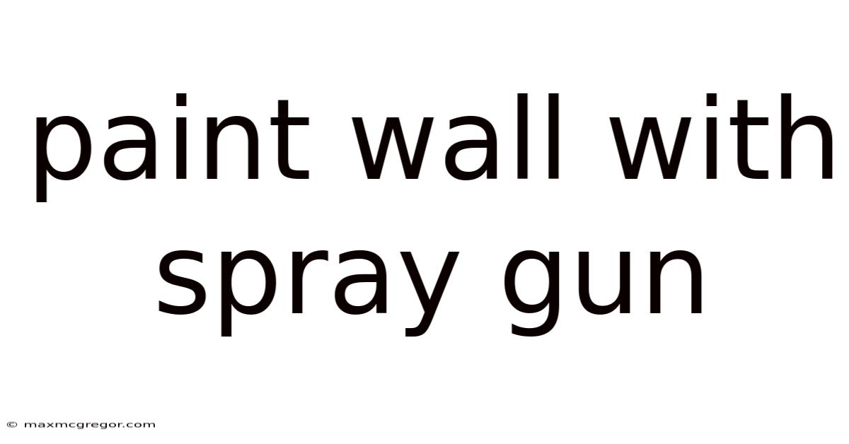 Paint Wall With Spray Gun