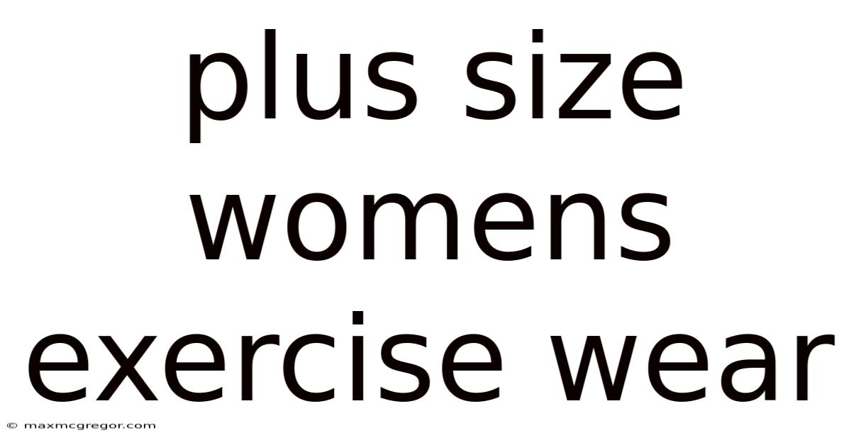 Plus Size Womens Exercise Wear