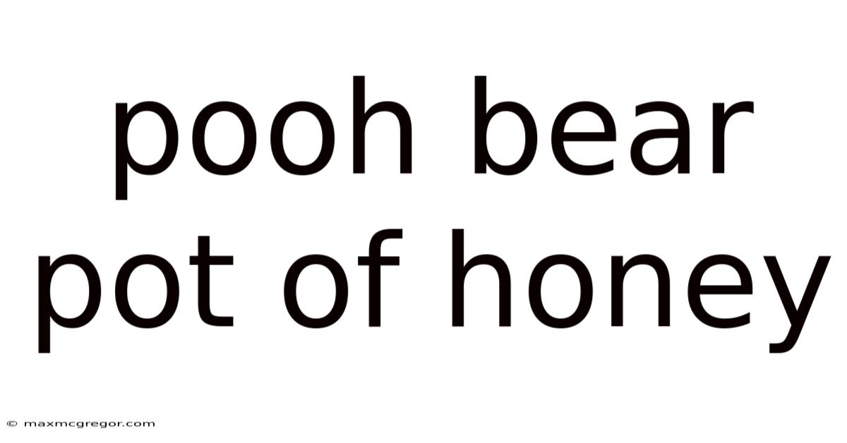 Pooh Bear Pot Of Honey