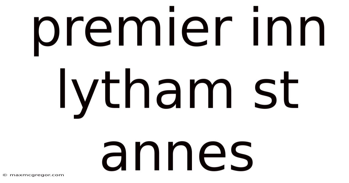 Premier Inn Lytham St Annes