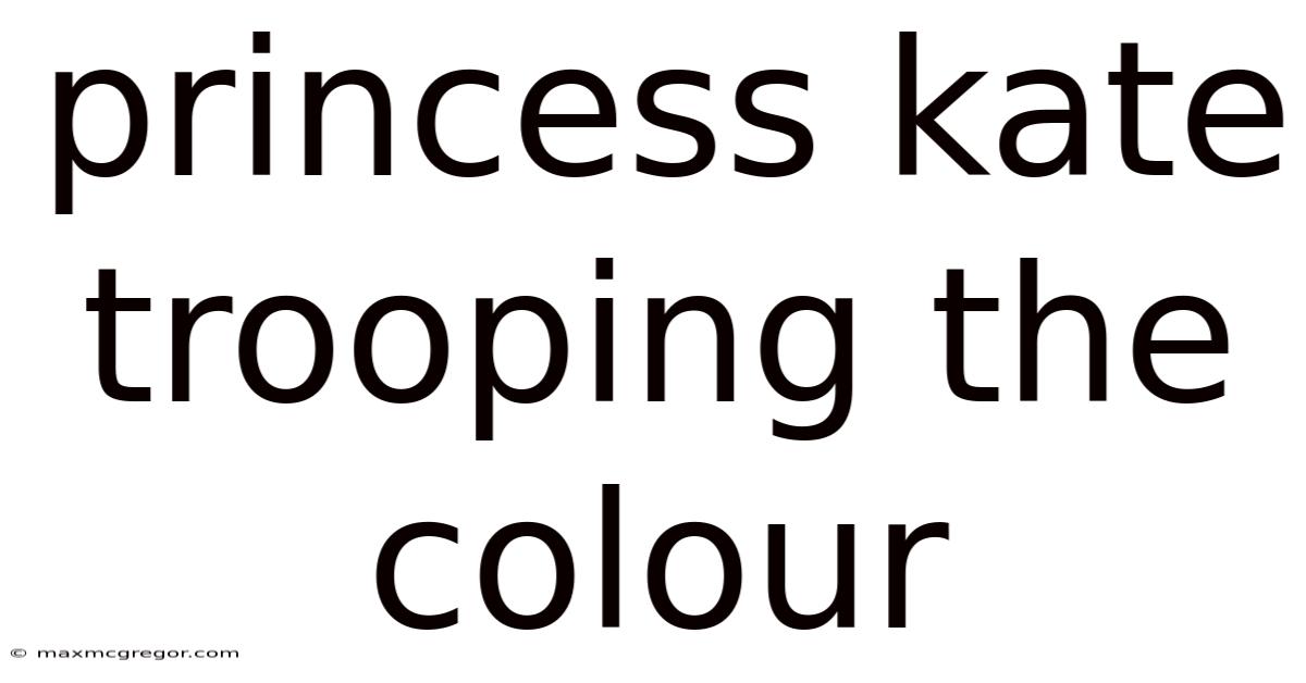 Princess Kate Trooping The Colour