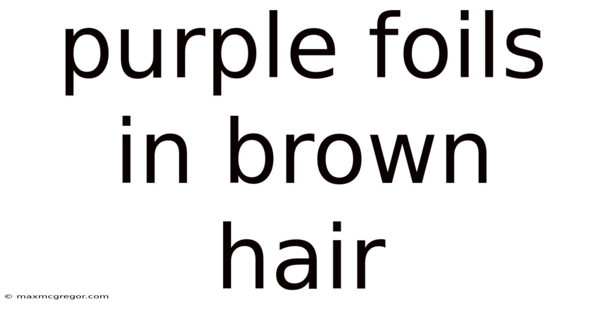 Purple Foils In Brown Hair