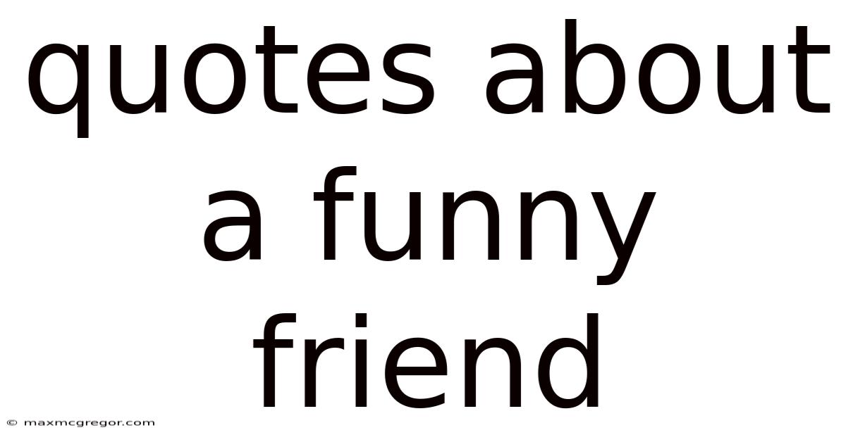 Quotes About A Funny Friend